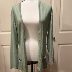Lovely light green 100% cashmere Banana Republic cardigan